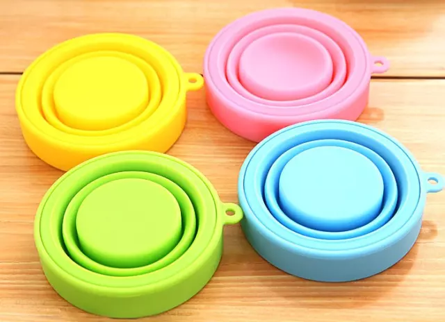 Cute Colorful Silicone Folding Cup Outdoor Camping Telescopic Collapsible Travel 2