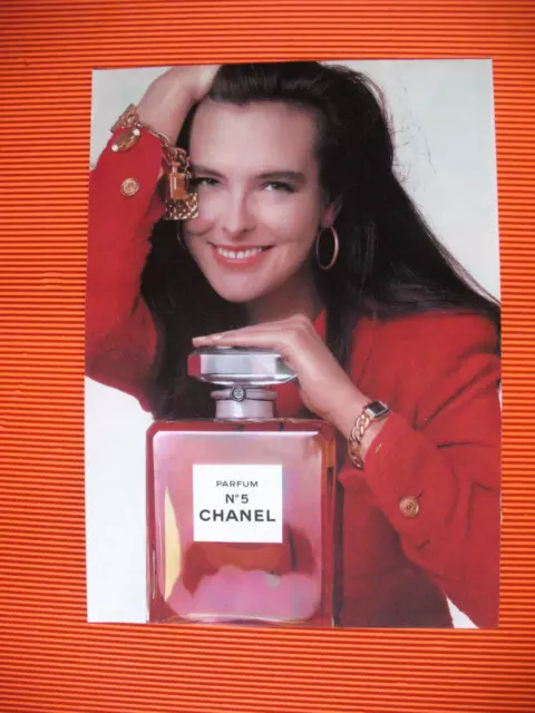 Publicite De Presse Chanel Parfum N° 5 Carole Bouquet French Ad 1987