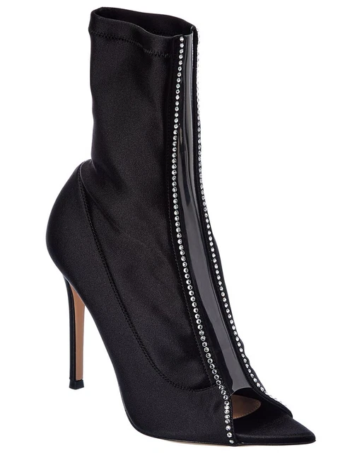 Gianvito Rossi Crystal Hiroko 105 Lycra & Vinyl Bootie Women's