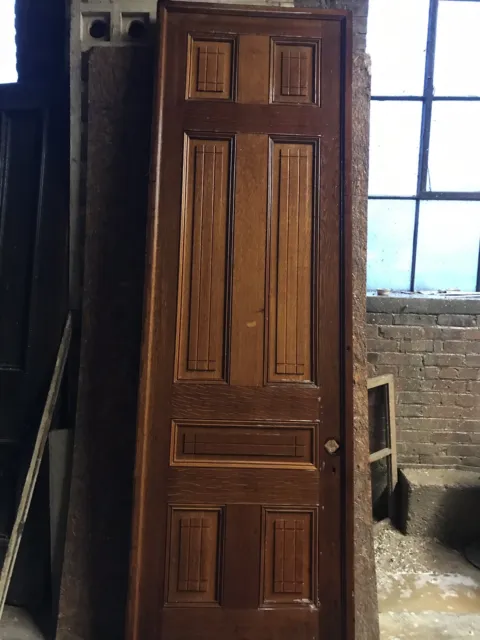 Antique Pocket Door. Oak One Side Walnut The Other. Farm House Victorian Door