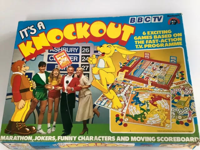 BBC TV It's a knockout board game In used condition, vintage 1982