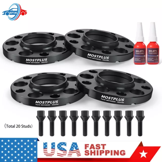 4X 12&15mm 5x120 Wheel Spacers 72.56mm For BMW F Series F30 F32 F33 F80 F10 F20