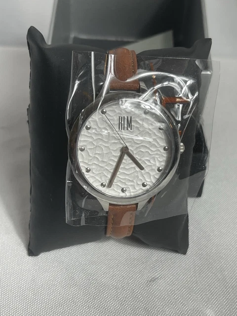 ROBERT LEE MORRIS RLM Brown Leather Strap Watch NIB Water  display picture 3