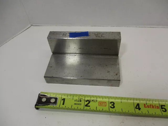 Smaller Angle Block, Plate, Iron, About 3-1/2" x 2" x 1-1/2" x 1/2" Thick, EC