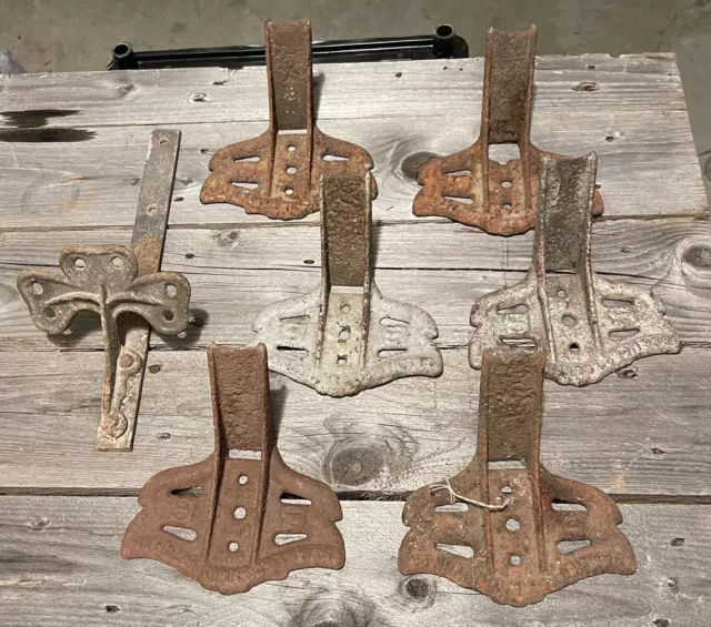 Vintage 7 Cast Iron ROOF Snow Birds Architectural Salvage Coat Hooks