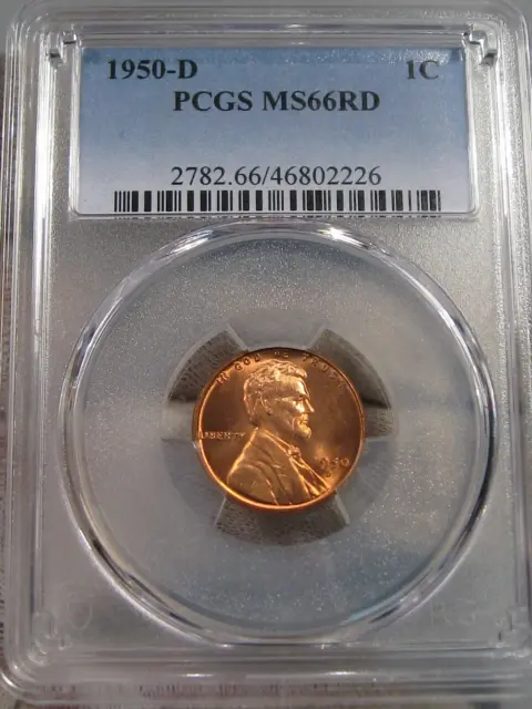 BU RED GEM 1950-d Lincoln Wheat Penny PCGS MS66 RD.  #21