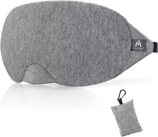 Mavogel Schlafmaske aus Baumwolle Lichtblockierende Augenmaske Schlafbrille