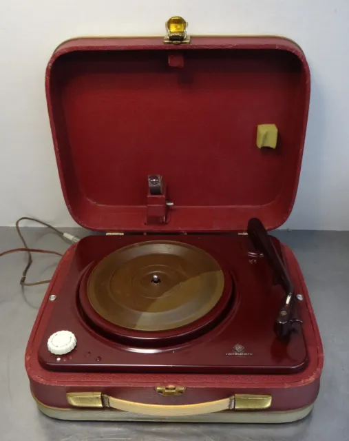 ELAC Star tragbarer Koffer Plattenspieler Museumsstück party record player ~1957
