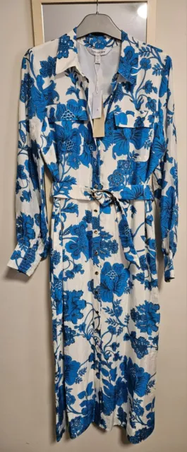 Forever New Janie Printed Shirt Midi Dress 12 BNWT (RRP $179.99)