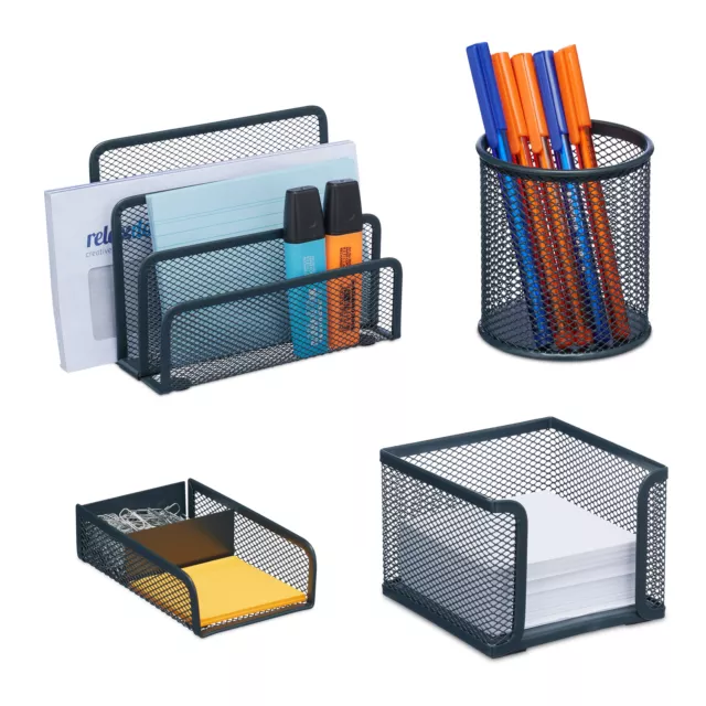 Schreibtisch Organizer Set Büro-Set Schreibtischzubehör 4-tlg. Büroutensilien