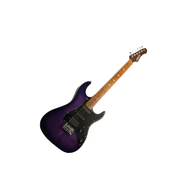 JET JS450 Double-Cut Electric Guitar, Trans Purple