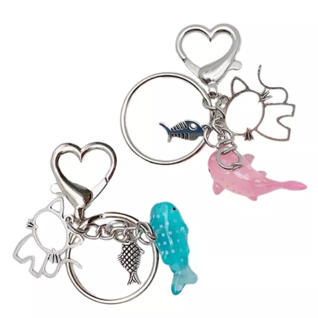 Keyring Ornament with Cartoon Fish Decorative Keychain for Backpacks