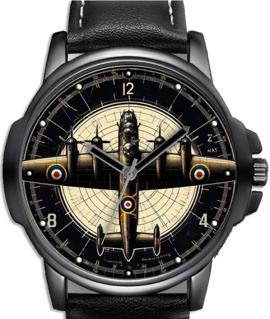 WW-II Lancaster Bomber Aeroplane Retro Style Art Rare Unique Quality Wrist Watch