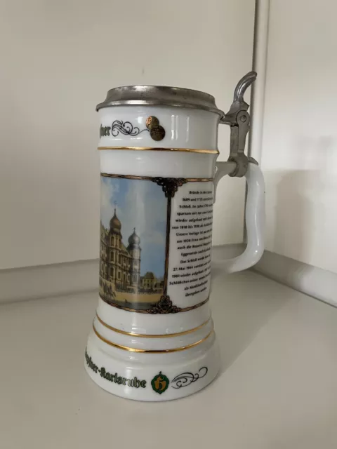 Bierkrug mit Zinndeckel Privatbrauerei Hoepfner 1986 limitierte Auflage