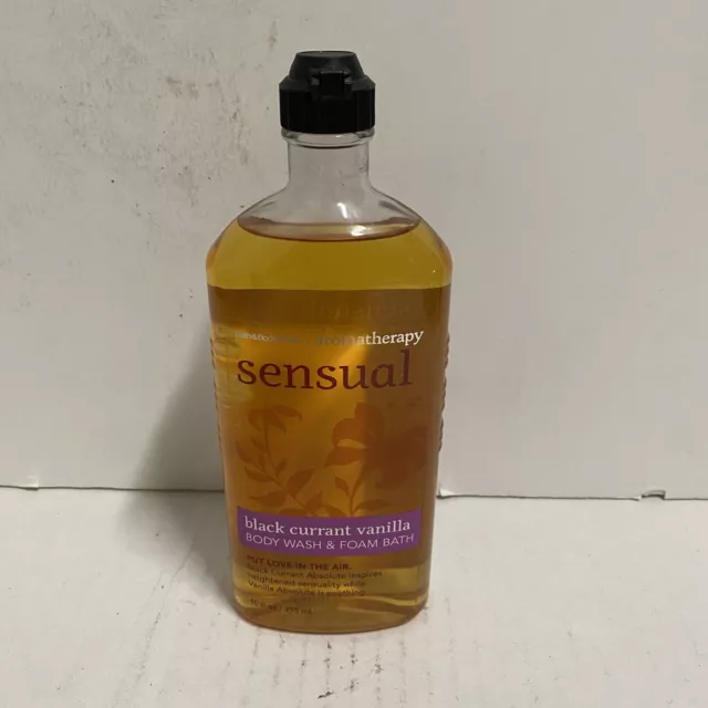 Bath and Body Works Aromatherapy Sensual Black Currant Vanilla Body Wash HTF