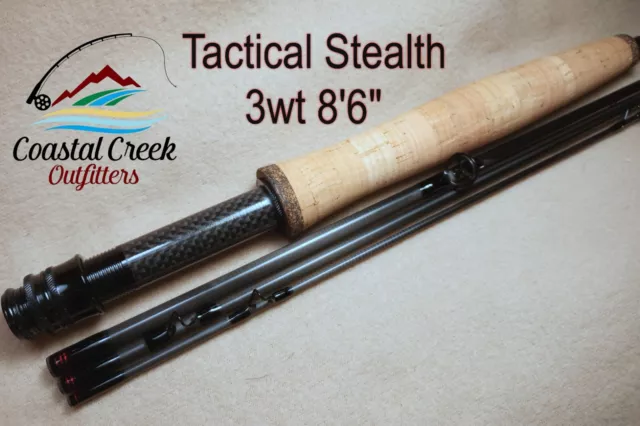 Coastal Creek Outfitters Fly Rod Custom Built Tactical Stealth 3wt 8'6"