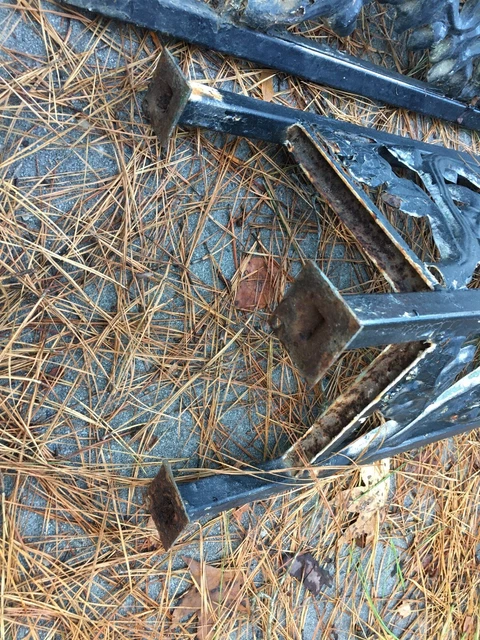 porch supports uprights column cast iron metal vintage 3