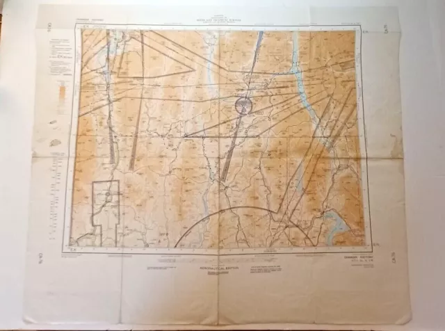 Canadian Dept of Mines & Resources Okanagan Kootenay Aeronautical Map Aug 1969