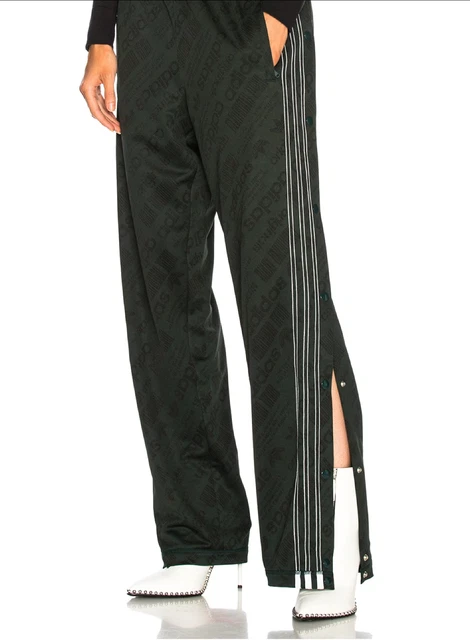 Adidas Originals X Alexander Wang GREEN Track Snap  Pants Size Large - BNWT