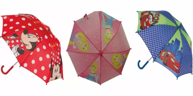 Disney Kids Childrens Character School Rain Brolly Gift Umbrella New