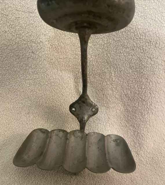 Antique Victorian Nickel Plated Soap Dish /Cup Holder 3