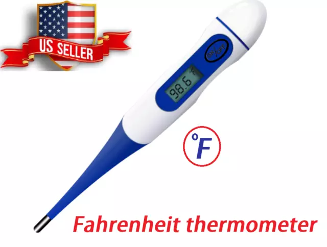 Digital Lcd Thermometer Adult Body Baby Kids Medical Flexible Oral Temperature