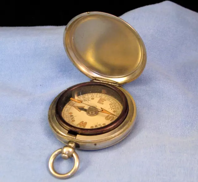 Cuprel Dennison Antique Pocket Watch Style Miltary Field Wwi Compass