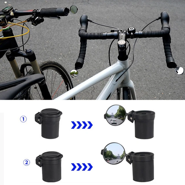 Kit Réflecteurs Vélo Avant/Arrière Avec Support - 5,3x3,5cm, Diam 3,3/2,7cm, Compatible Enfants/Adultes, Sécurité Nuit, Montage Rapide