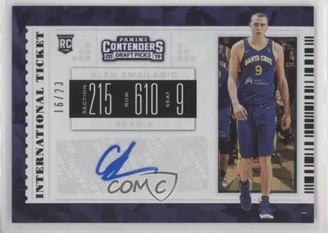 2019 Contenders Draft Picks Cracked Ice Ticket /23 Alen Smailagic Rookie Auto RC