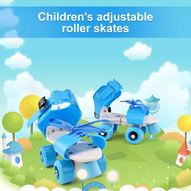 Kids Adjustable Roller Skates，Quad Roller Skates Adjustable Skates, 4 Wheel