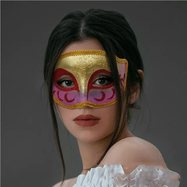 Maschera Mezza Viso Maschera Glitter Festa Cosplay Oggetti di Stato Maschera Venezia Uomo