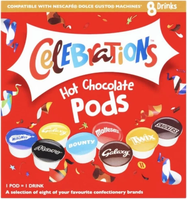 CELEBRATIONS HOT CHOCOLATE Nescafe Dolce Gusto Machine Compatible