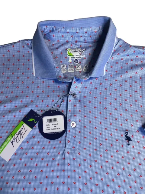 TailorByrd Performance Golf Shirt Polo Cloudy Blue Size XXL New With Tags
