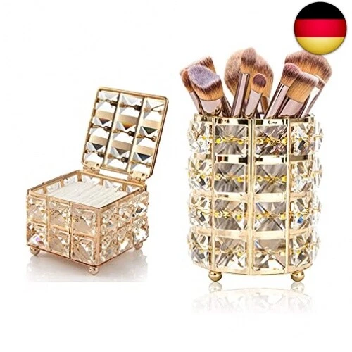 Kristall Kosmetischer Aufbewahrungsbehälter, Kleine Kosmetikbox mit Deckel für W