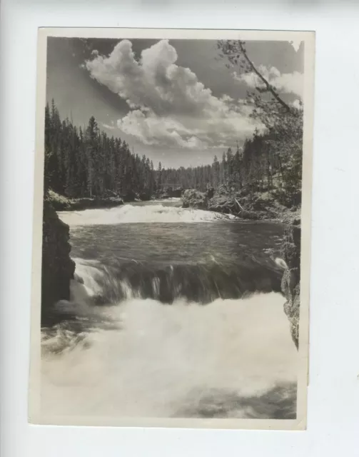 Vintage Photograph Cascade On Yellowstone River Beautiful Park Photo Original