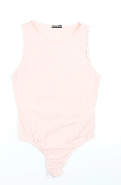 Body da donna rosa poliestere I SAW IT FIRST pezzo unico taglia 10 a scatto