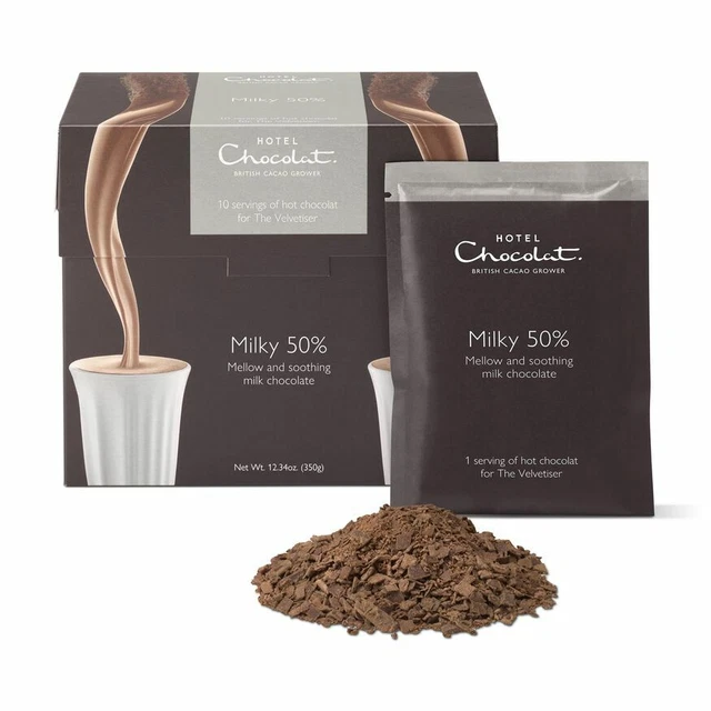 HOTEL CHOCOLAT MILKY 50 Luxury Hot Chocolate 10x35g (10 Sachets) £18