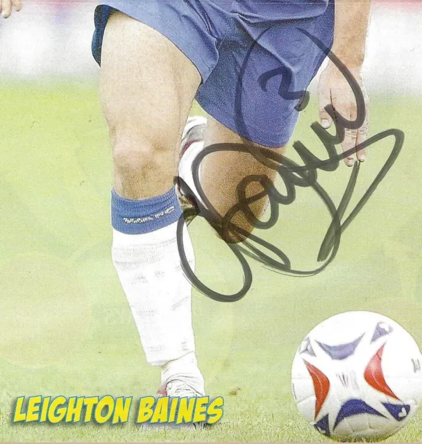 Wigan Leighton Baines Athletic Fc 02-07 England Int Con Coppa 12 Autografo Originale 2