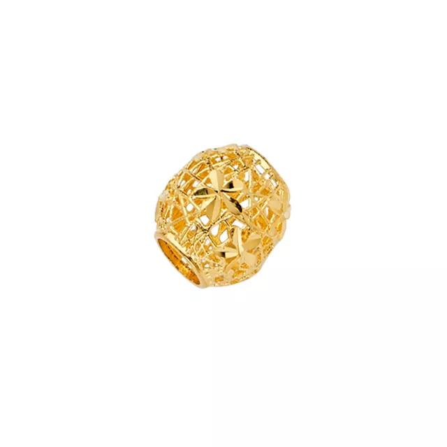 14K Yellow Gold DC Slider Charm Pendant For Mix & Match For Bracelet OR Chain