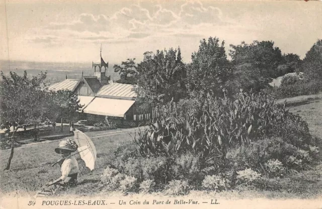 POUGUES-les-EAUX - un coin du parc Bellevue