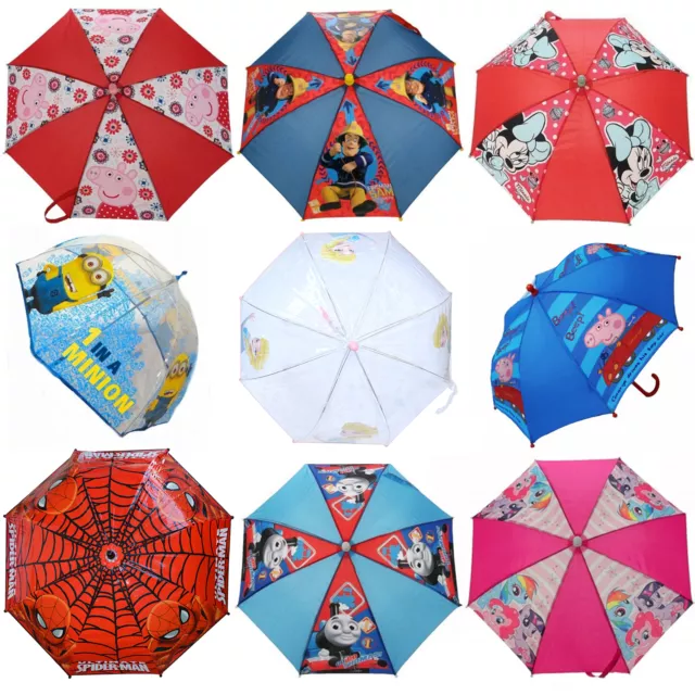 Kids Disney & TV Character School Rain Brolly Umbrella Brand New Gift