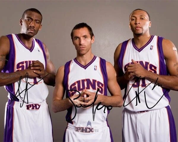 Steve Nash Shawn Marion Stoudemire Phoenix Suns Signed Photo Autograph Poster