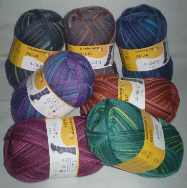 (59,50€/kg) 100 gr REGIA Sockenwolle 4-fach MOOD / SURFER COLOR   4-fädig