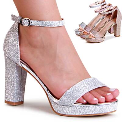 Damen Sandalen Mit Keilabsatz | Plateau Sandalen Mit Glitzer | Elegante Sommersandalen