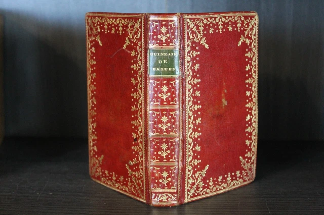OFFICE DE LA QUINZAINE DE PASQUE-Reliure maroquin-1787
