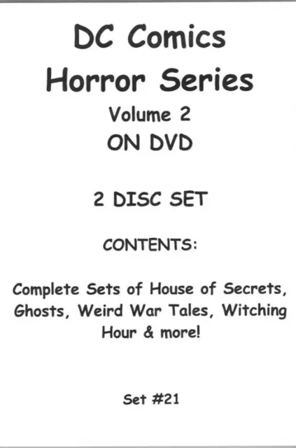 DC HORROR COMIC SERIES 2 DISC SET massive  run On PC DVD Rom