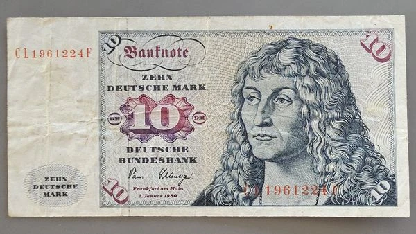 GERMANY 10 Deutsche Mark Banknote Issued 2.1.1980 P#31d Circulated ~6019