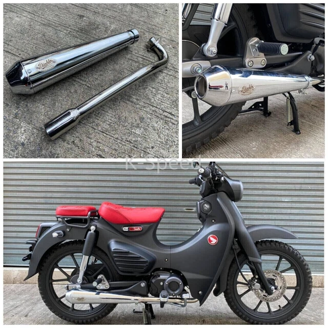 Honda Super Cub C125 2018-2021 Diablo Scarico Cromo Sistema Completo Tubo Marmitta
