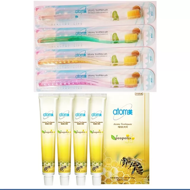 Atomy Toothpaste Toothbrush Oral Care Gold Coated Super Slim Propolis Green Tea