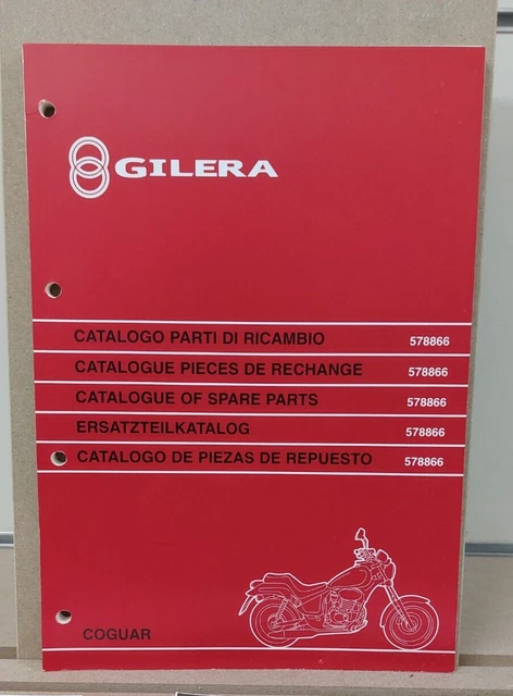 Catalogo Parti Di Ricambio Moto Gilera Coguar Originale Piaggio